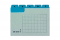 BIELLA Kartei-Leitkarten  A7, 219725.05, blau, A-Z,verstärkt,25-teilig