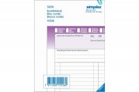 SIMPLEX Kombiblock D/F/I A6, 15506, Durchschreibepapier 50x2 Blatt