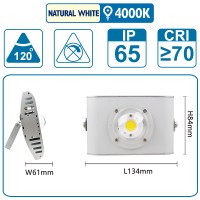 Flutlicht mit einer COB-LED, 20 Watt, silber