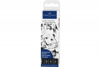 FABER-CASTELL Pitt Artist Pen Manga noir 4 pcs., 267121 FABER-CASTELL Pitt Artist Pen Manga noir 4 pcs., 267121