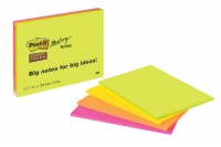 POST-IT Super Sticky Big Notes 4x45Bl., 6845-SSP, 4 Farben ass. 149x200mm POST-IT Super Sticky Big Notes 4x45Bl., 6845-SSP, 4 Farben ass. 149x200mm