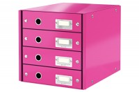 LEITZ Schubladenset Click & Store A4, 60490023, pink  4 Schubladen