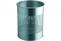 DURABLE Papierkorb rund 15L/P165mm, 331023, silber, Stahl 315x260mm DURABLE Papierkorb rund 15L/P165mm, 331023, silber, Stahl 315x260mm