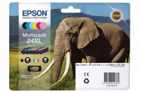 Epson Tintenpatrone Elefant gelb cyan cyan light magenta magenta light schwarz High-Capacity (C13T24