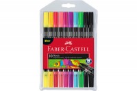 FABER-CASTELL Stylo Fibre 0,5mm/1,5mm neon, ass. 10 pcs., 151109