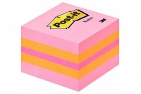 POST-IT Würfel Mini Pink 51x51mm, 2051-P, 3-farbig ass./400 Blatt