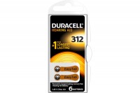 DURACELL Hörgeräte Batterie Easy Tab 312Zinc Air D6,1.4V. 6 Stk., 4-077573