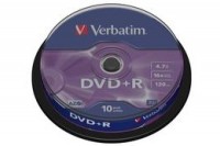 VERBATIM DVD+R Spindle 4.7GB, 43498, 1-16x  10 Pcs