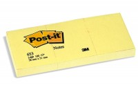 POST-IT Block 38x51mm, 653Y, gelb/100 Blatt 3 Stück POST-IT Block 38x51mm, 653Y, gelb/100 Blatt 3 Stück