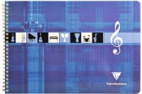 CLAIREFONTAINE Musikheft Spiral A4, 8104, weiss  25 Blatt