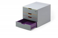 DURABLE Schubladenbox VARICOLOR SAFE, 760627, 4 Schubladen, color