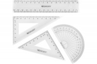WESTCOTT Geometrie-Set transparent 4-teilig, E-1030300