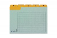 BIELLA Kartei-Leitkarten  A6, 219625.2, gelb,A-Z,verstärkt,25-teilig
