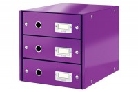 LEITZ Schubladenset Click & Store A4, 60480062, violett  3 Schubladen