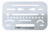 LINEX Radierschablone, 247100L, mit 26 Öffnungen