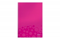 LEITZ Notizbuch WOW A4, 46251023, liniert, 90g  pink