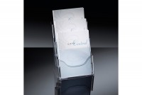 SIGEL Tischprospekthalter Acryl 3xA4, LH130, transparent 245x400x170mm