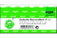SIGEL Garderobe-Nummernblock, GN500, num.1-500,2fbg,sort,5x100 BL