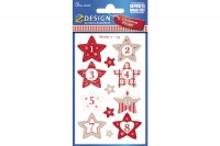 Z-DESIGN Sticker Weihnachten Sterne 1-24 3 Stück, 52890Z