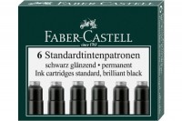FABER-CASTELL Tintenpatrone, 185507, schwarz 6 Stück