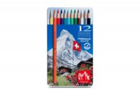 CARAN D'ACHE Farbstifte Prismalo 3mm, 999.312, 12 Farben ass.,Metallschachtel