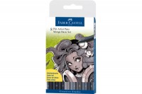 FABER-CASTELL Pitt Artist Pen Manga Basic gris 8 pcs., 167107 FABER-CASTELL Pitt Artist Pen Manga Basic gris 8 pcs., 167107