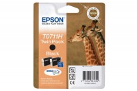 Epson Tintenpatrone 2x schwarz 2x 340 Seiten (C13T07114H10, T0711H)