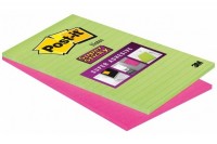 POST-IT Block Super Sticky 125x200mm, 5845-SSEU, grün/pink, 2x45 Blatt, liniert POST-IT Block Super Sticky 125x200mm, 5845-SSEU, grün/pink, 2x45 Blatt, liniert