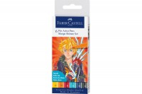 FABER-CASTELL Pitt Artist Pen Manga Shônen couleurs 6 pcs., 167157 FABER-CASTELL Pitt Artist Pen Manga Shônen couleurs 6 pcs., 167157