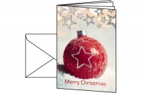 SIGEL Weihnachts-Karte/Couvert A6/A5 220+100g 10+10 Stück, DS060