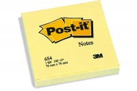 POST-IT Block 76x76mm, 654, gelb/100 Blatt