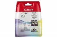 Canon Tintenpatrone Blister cyan/gelb/magenta schwarz 220 Seiten 245 Seiten (2970B011, CL-511 PG-510